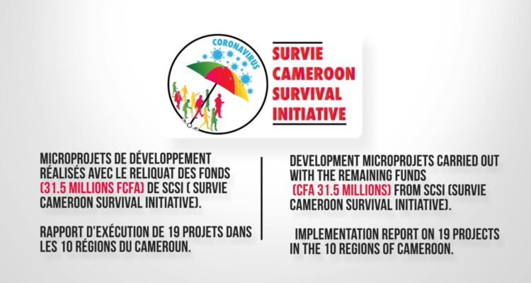 Le Président Maurice KAMTO présente les microprojets de développement réalisés avec le reliquat des fonds de l’opération SCSI Survie Cameroon Survival Initiative. « Je voudrais voir demain cet élan de solidarité et de générosité mis au service de notre pays dans tous les domaines ».
